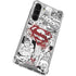 DC Comics Superman Comic Pattern Logo in Red Galaxy S24 FE Clear Case